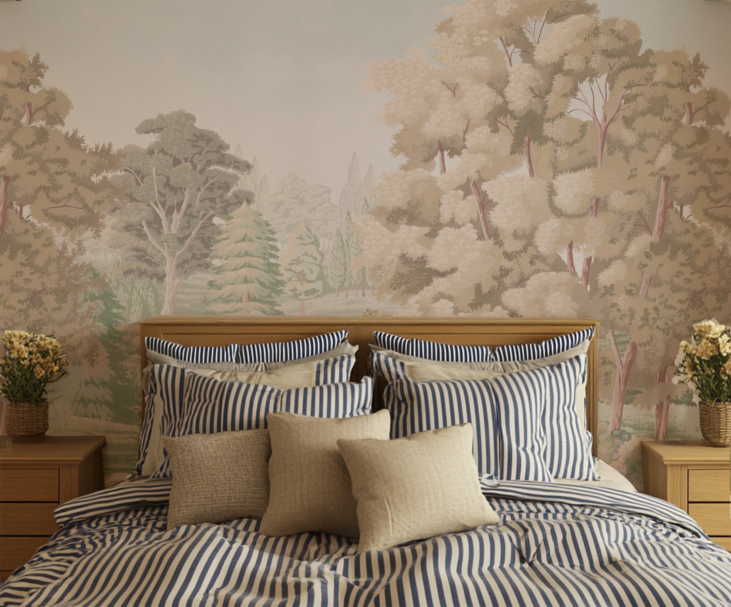 Adeline - Neutral Country Landscape Wallpaper Mural - Image 4