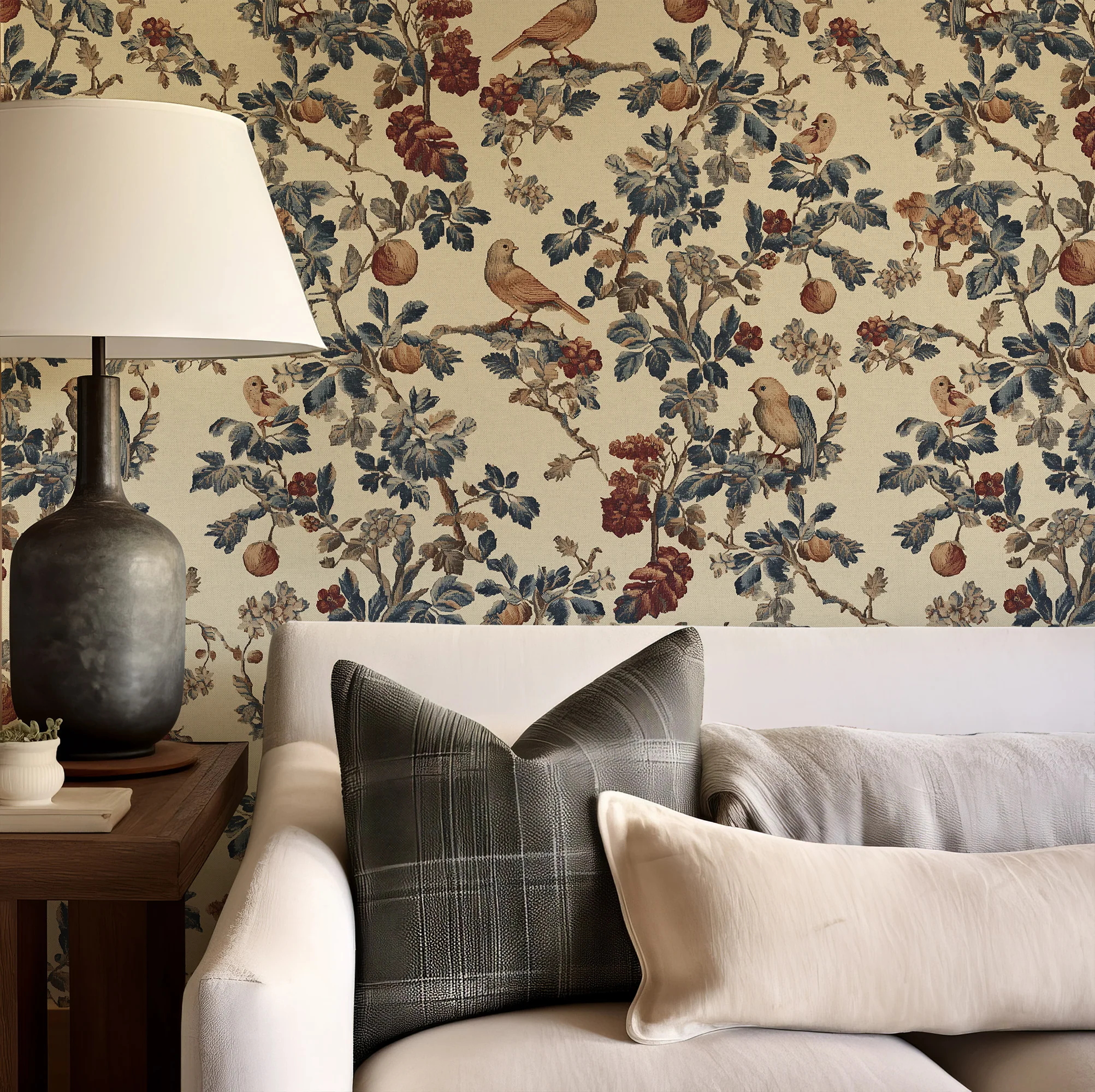 Beatrice - Vintage Floral Bird Wallpaper Mural - Image 3