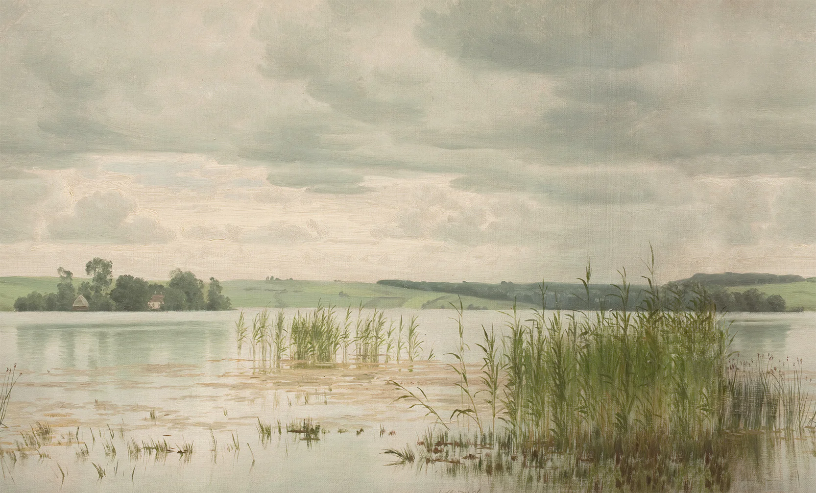 Beverley - Watercolour Lake Landscape Painting Wallpaper Mural - Image 5