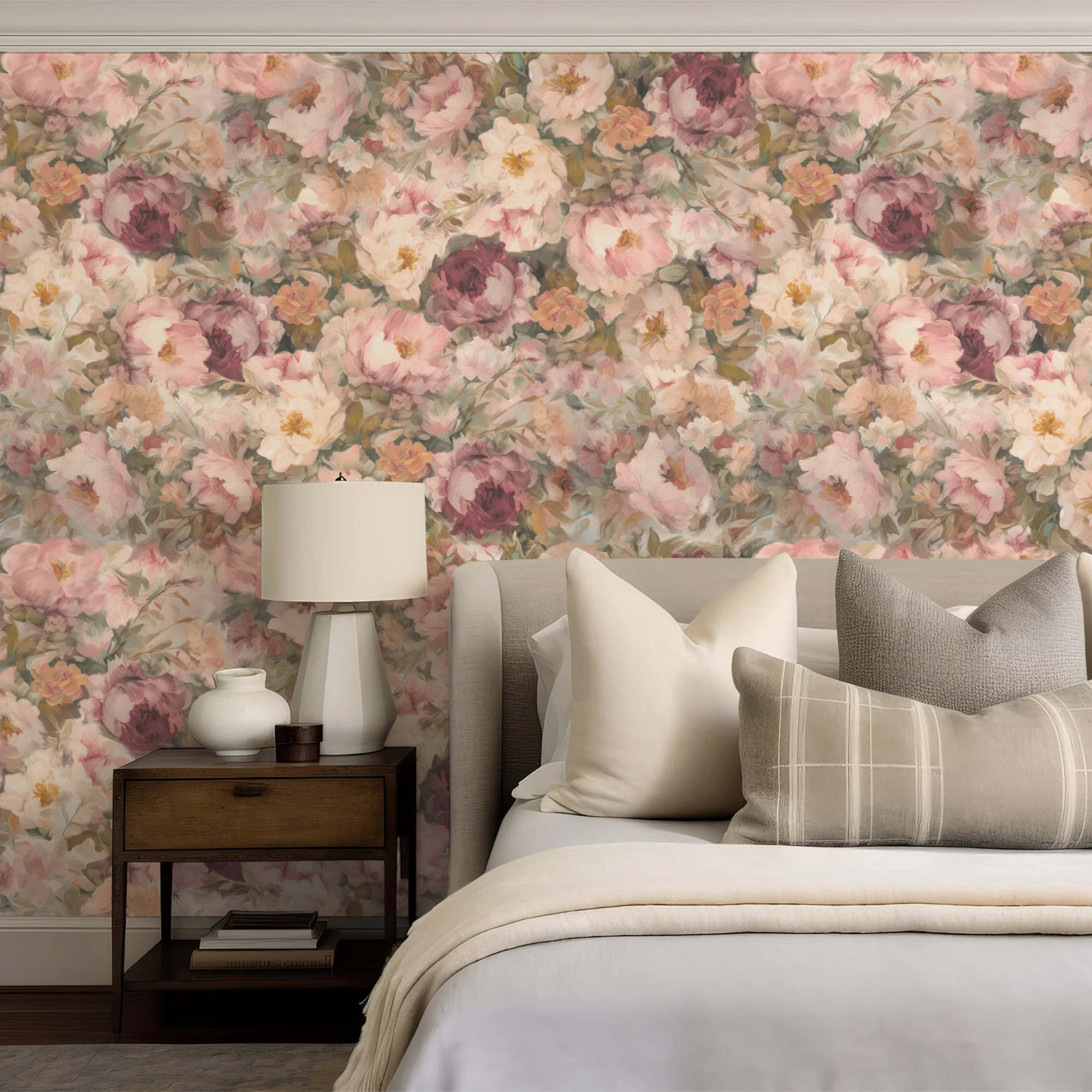 Blush Gardens - Pink Rose Wallpaper Mural - Image 7