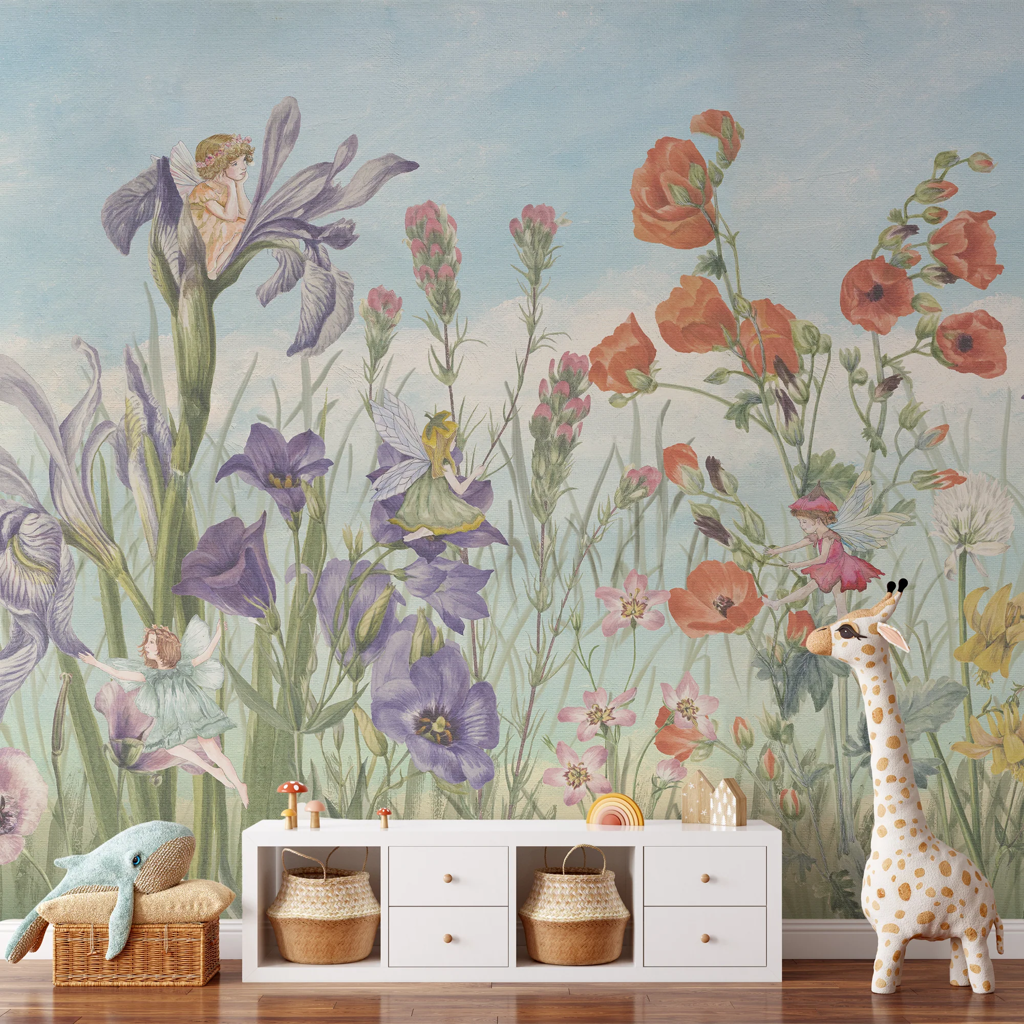 Elsie - Floral Nursery Wallpaper Mural - Image 3
