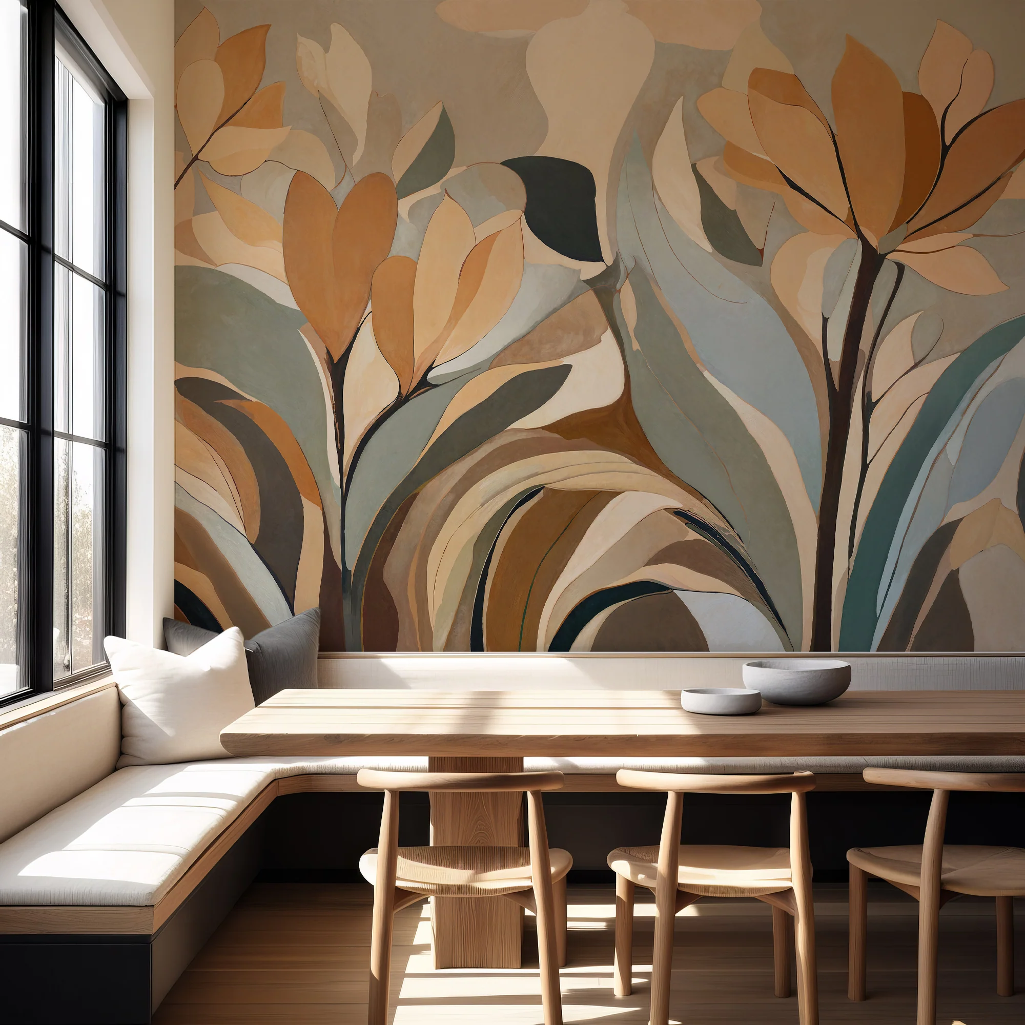 Emil's Bloom - Mid-Century 70's Floral Wallpaper Mural - Image 5