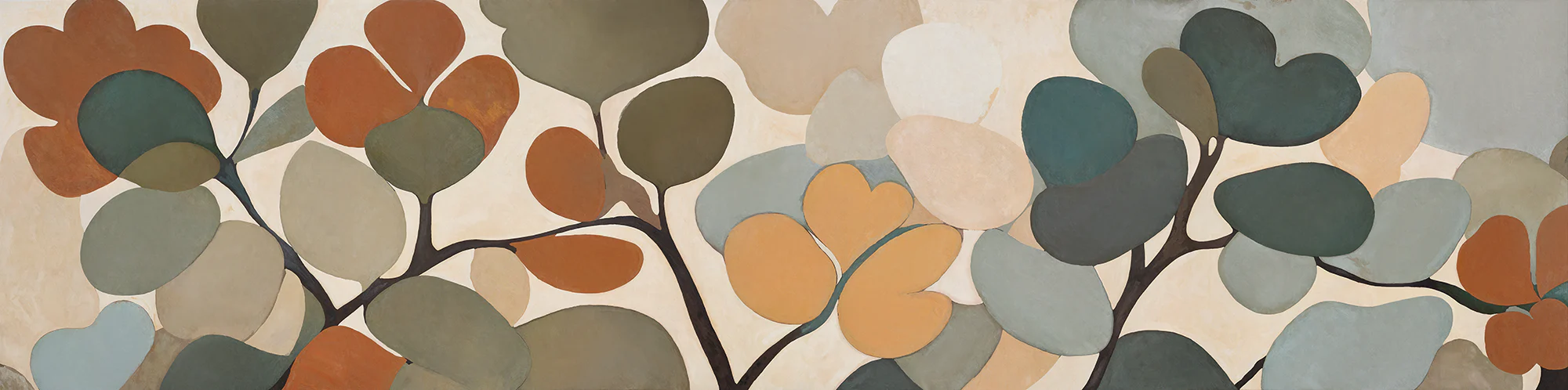 Emil's Bouquet - Mid-Century Muted Floral Wallpaper Mural - Image 5