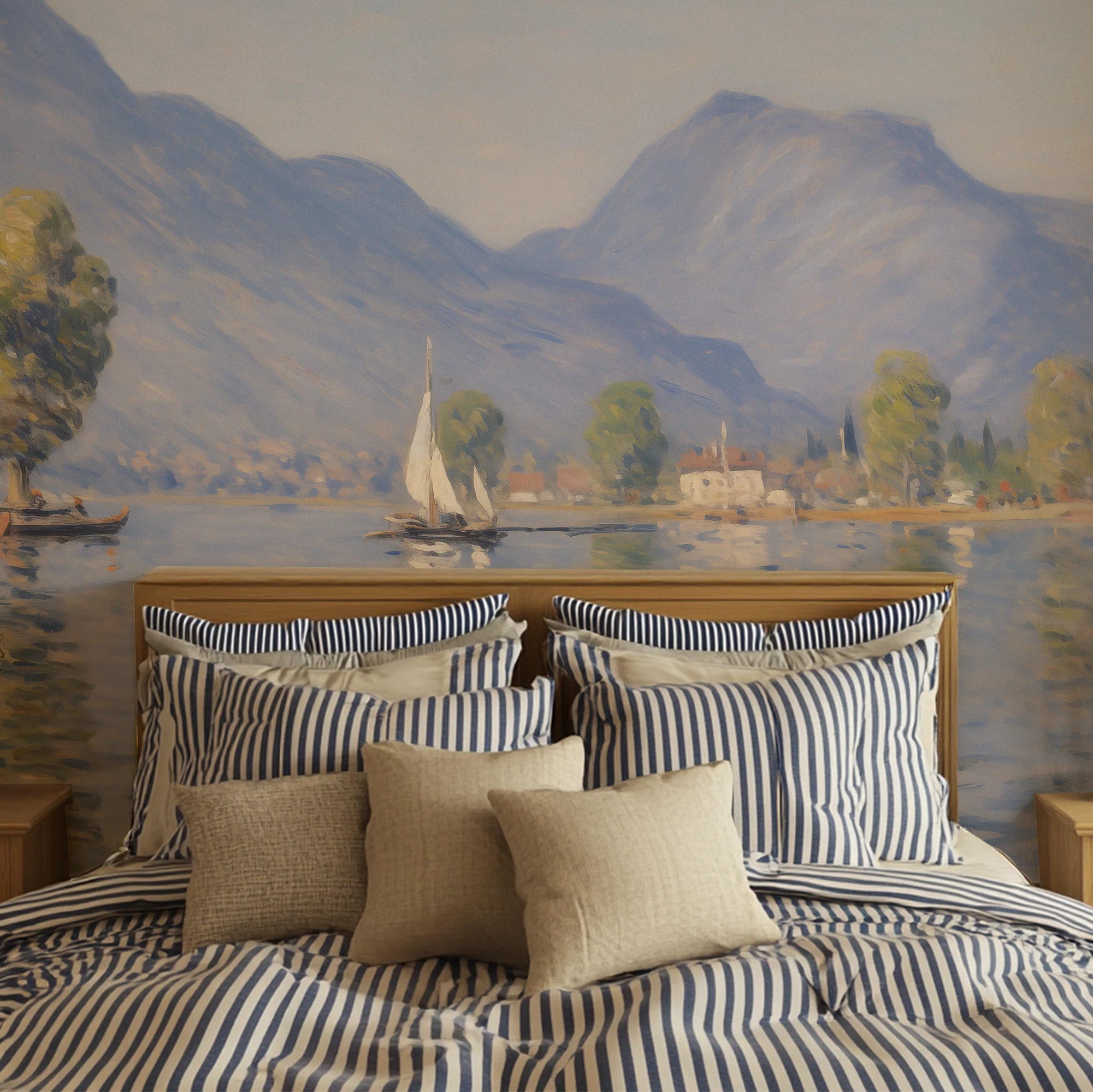 Gwen - Impressionist Lake Scene Wallpaper Mural