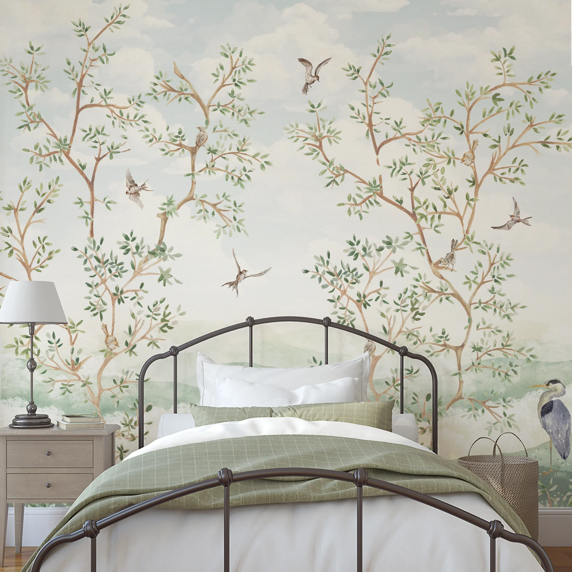 Harper - Chinoiserie Trees Wallpaper Mural