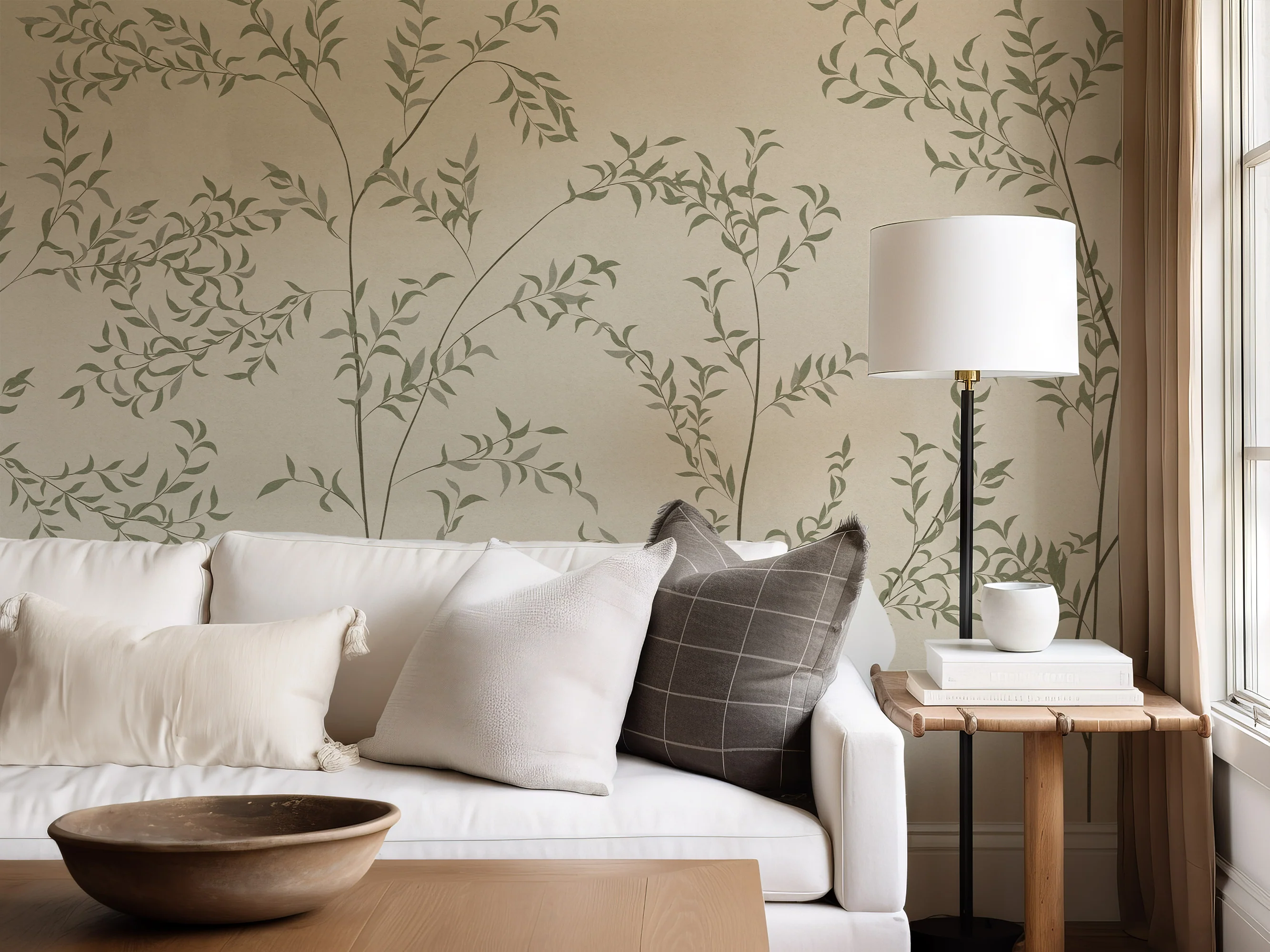 Ivy Raine - Green Willow Garden Wallpaper Mural - Image 5