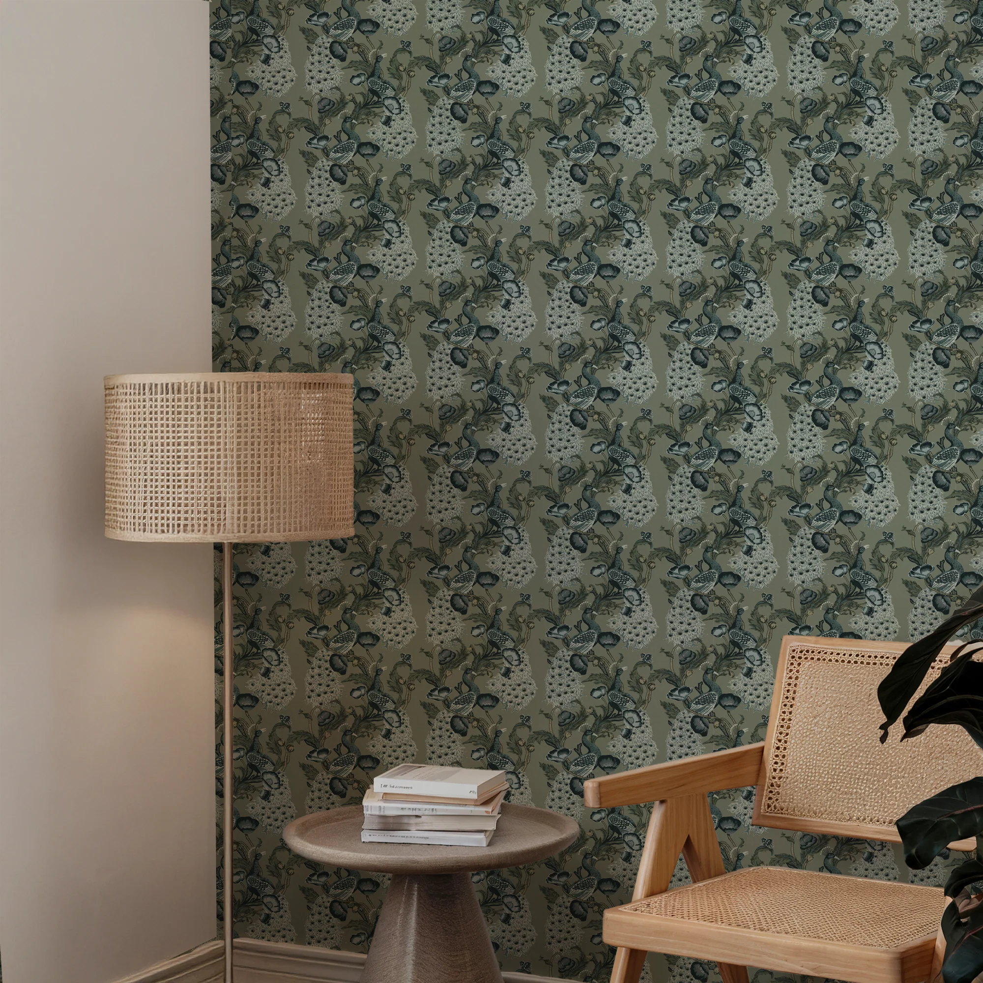 Josephine - Floral Peacock Pattern Wallpaper Mural - Image 5