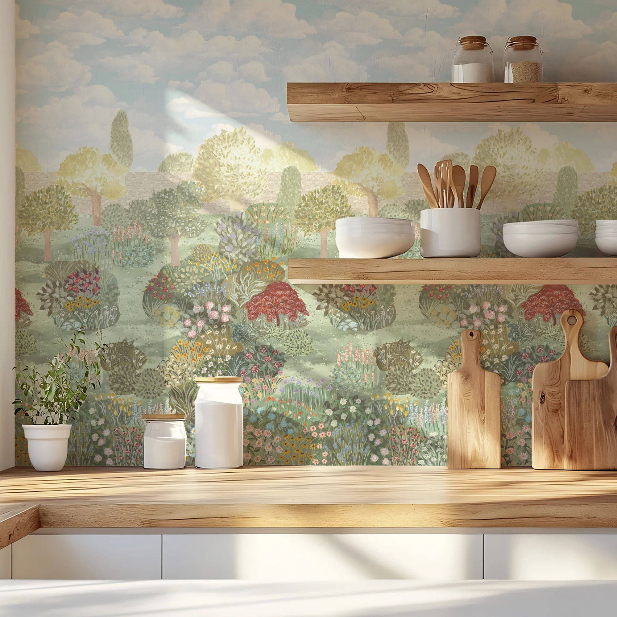 Lost Gardens - Bright Floral Garden Wallpaper Mural - Image 4