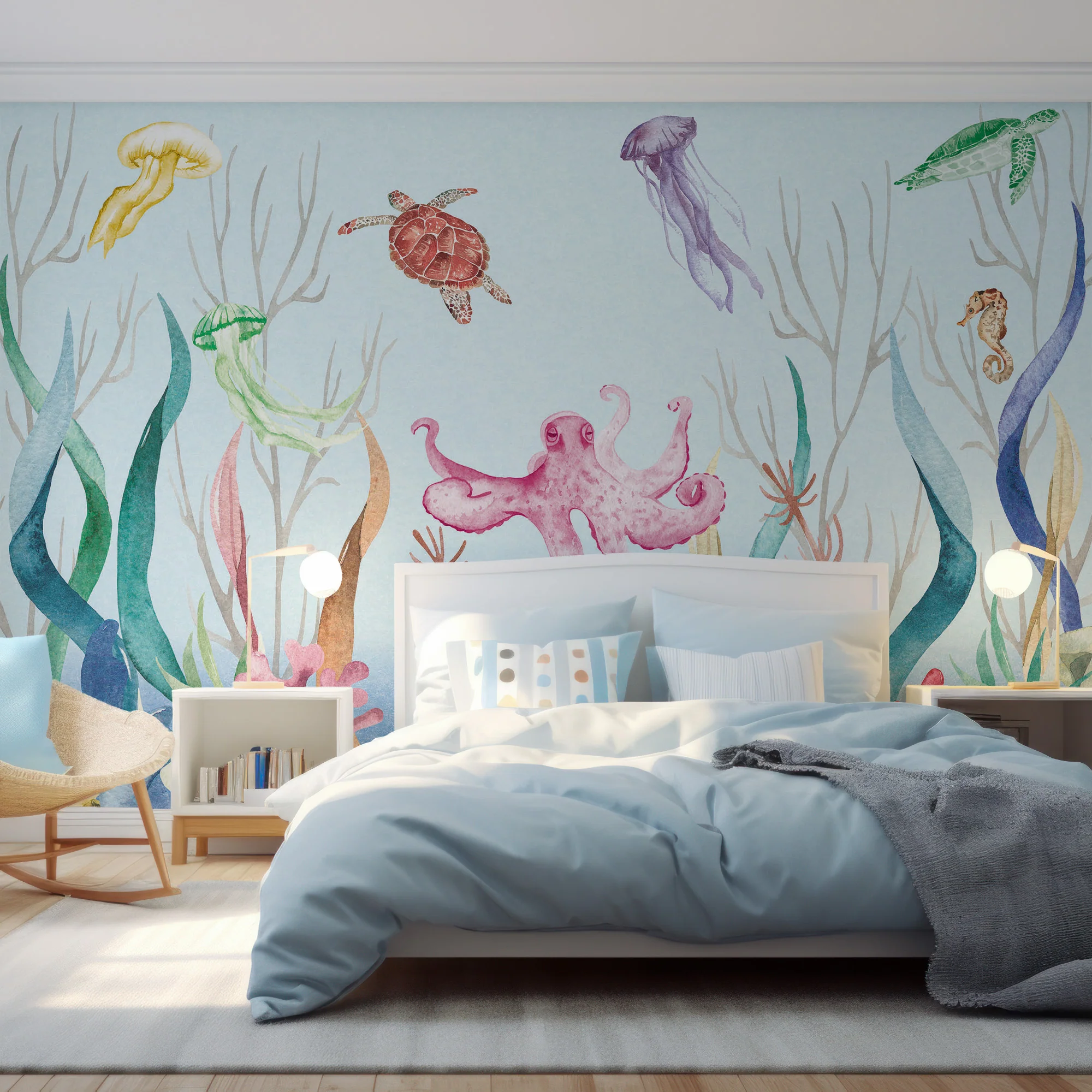 Marine Marvels - Colourful Sea Creature Underwater Scene Wallpaper