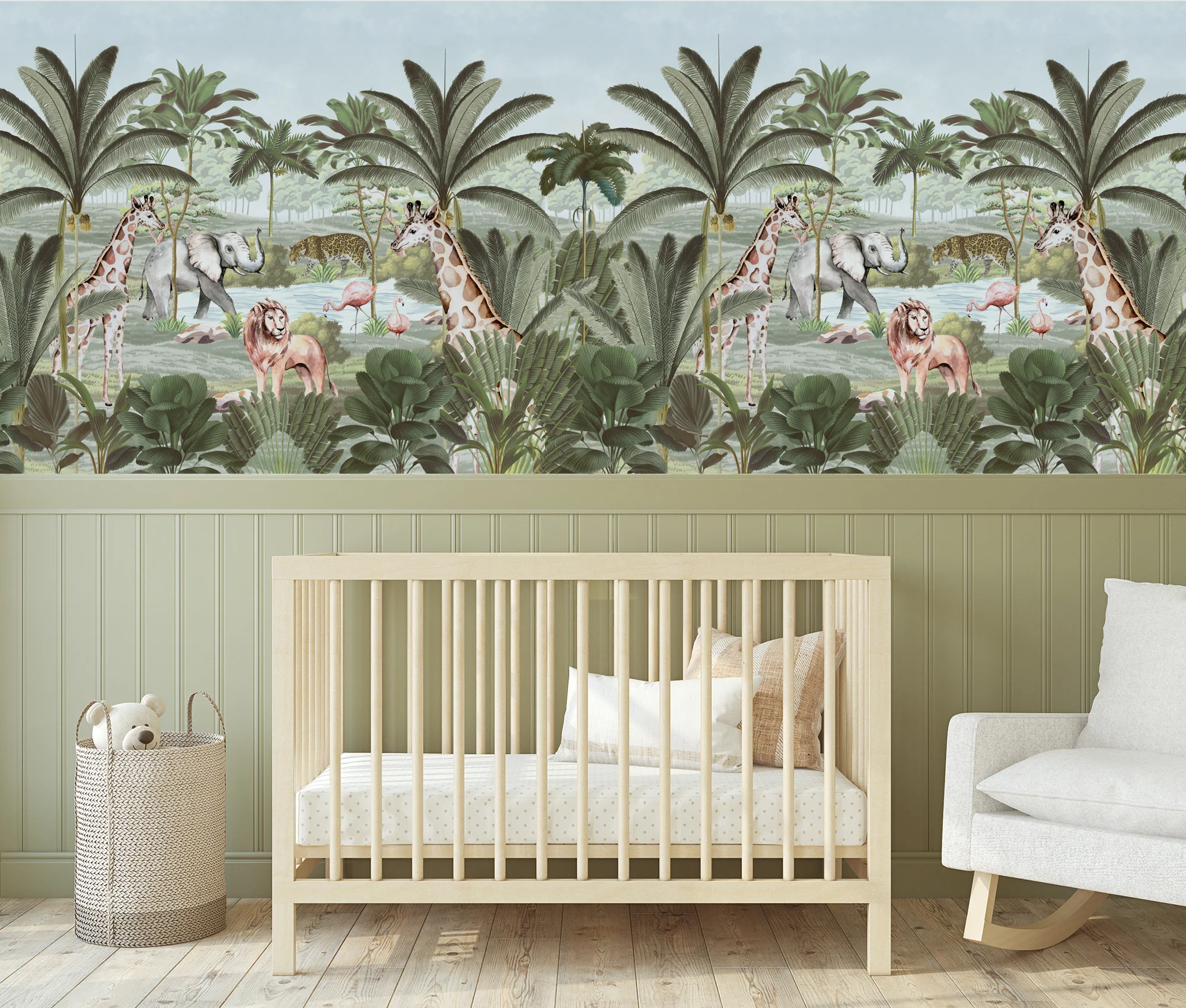 Royal Jungle - Children's Jungle Wallpaper Mural - Image 3