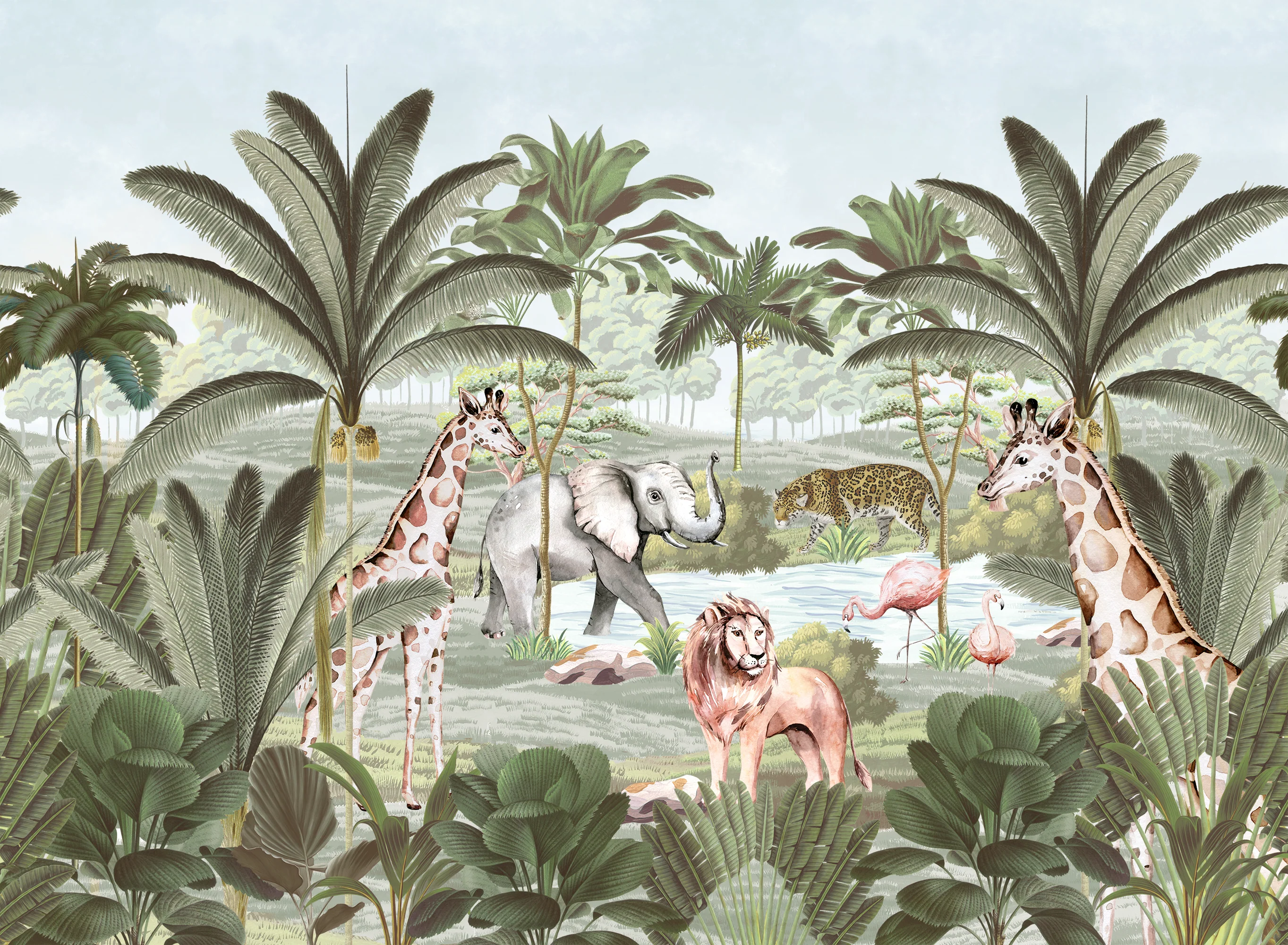 Royal Jungle - Children's Jungle Wallpaper Mural - Image 4