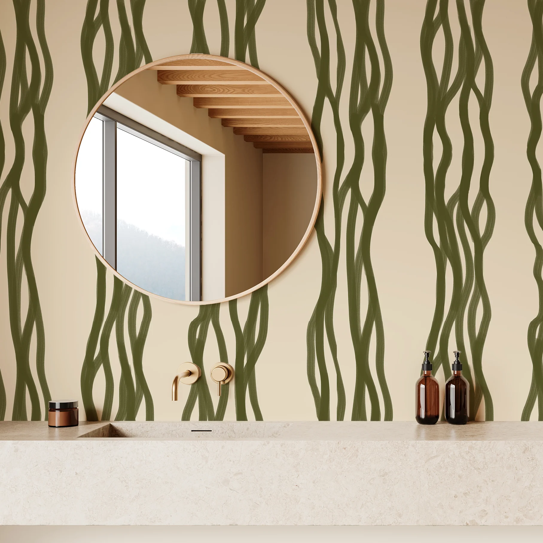 Verve - Modern Stripe Wallpaper Mural