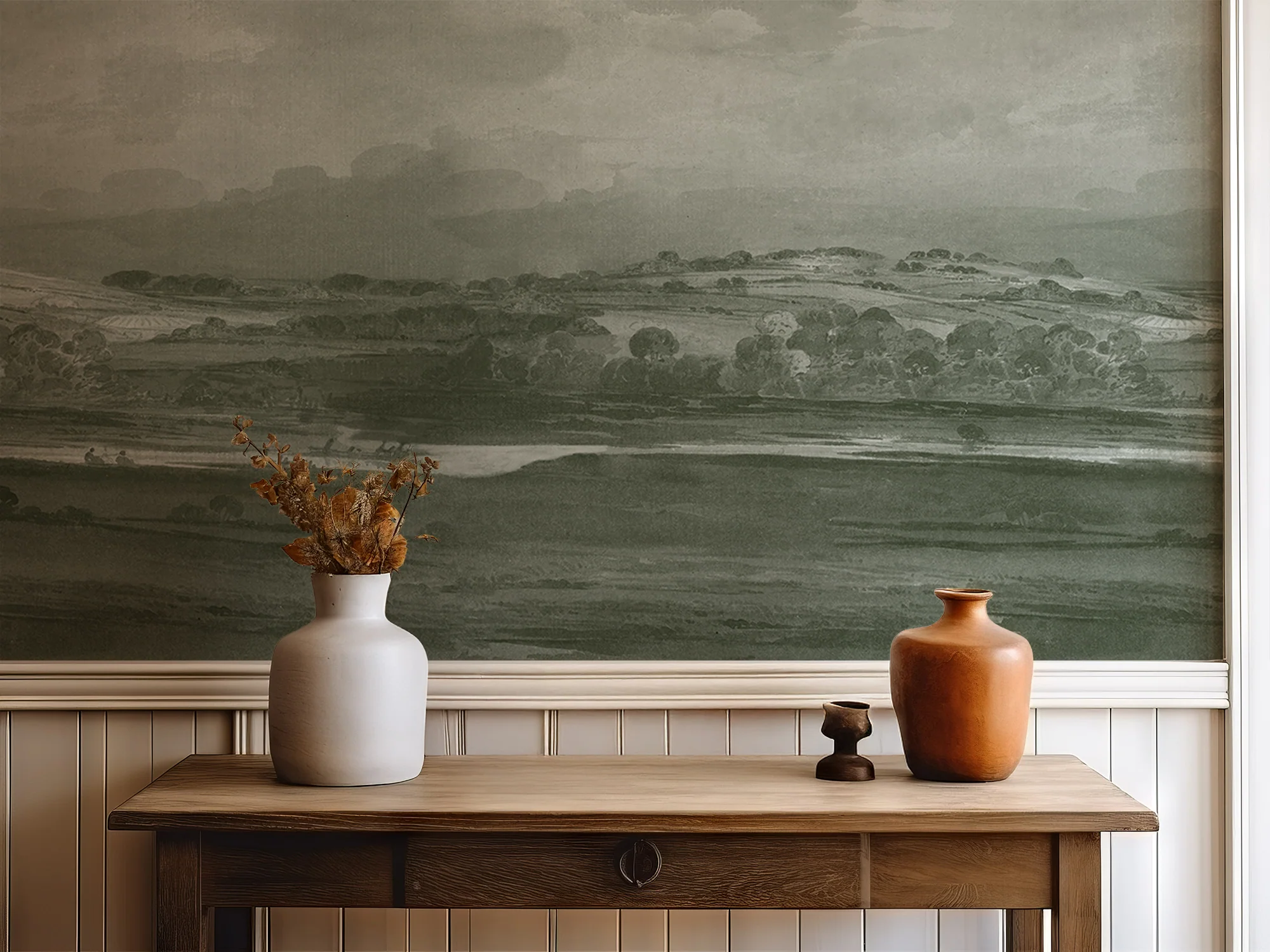 Whispering Fells - Watercolour Rolling Hills Landscape Wallpaper Mural - Image 3