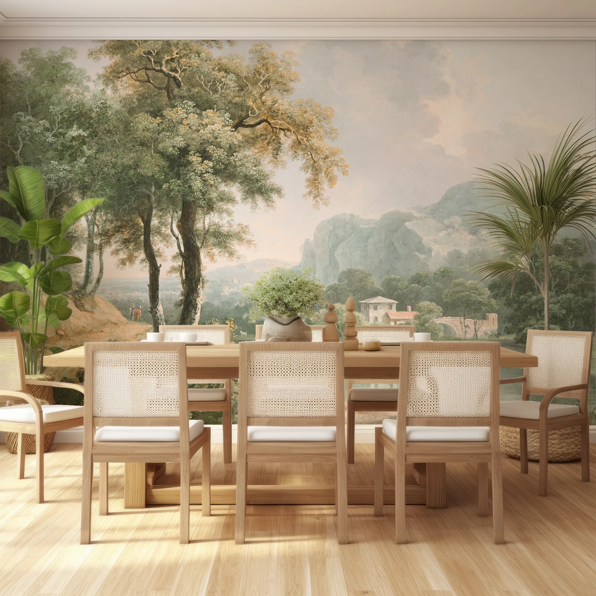 Dale - Wooded Hilly Landscape By Riverside Wallpaper Mural - Image 2